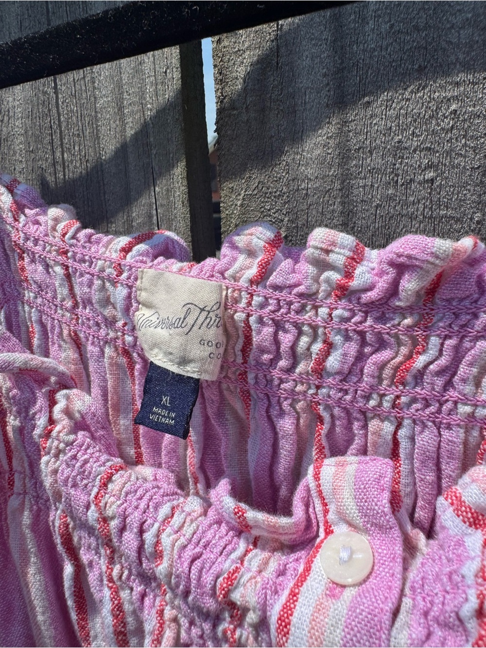 Universal Thread Pink Striped Sundress with Ruffle Bodice - Picture 6 of 6